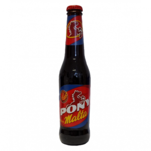 Bebida de pony malta botella cristal